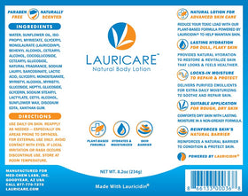 Lauricare on bathroom shelf in lifestyle scene conveying daily use