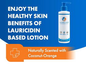 Lauricare travel-size standing on table for on-the-go hydration