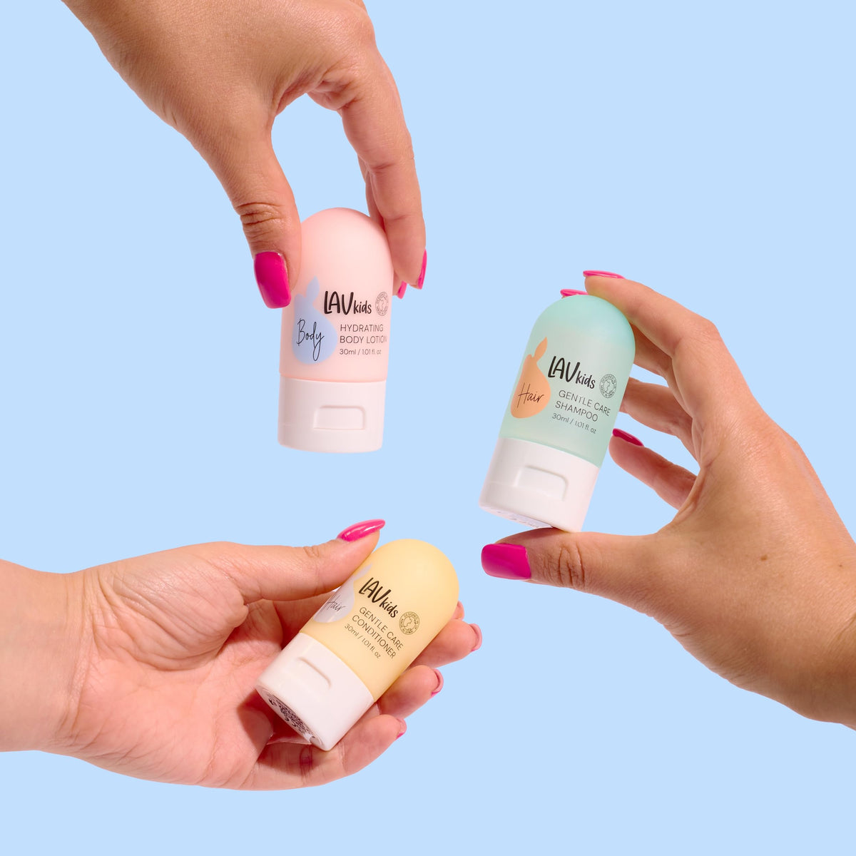 LAV KIDS shampoo foam texture demonstrating gentle cleansing for delicate scalps