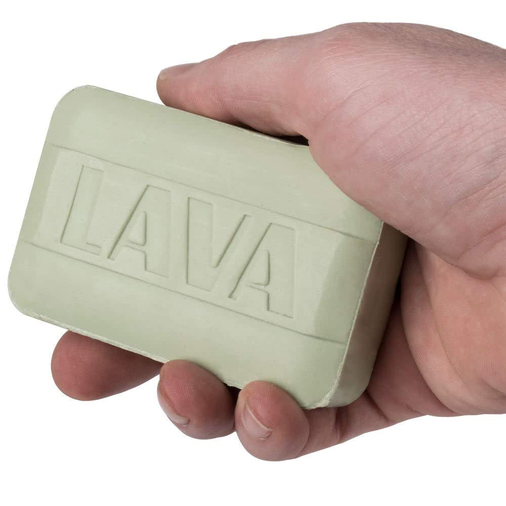 Lava pumice bar in workshop use cleaning mechanic hands quickly and thoroughly