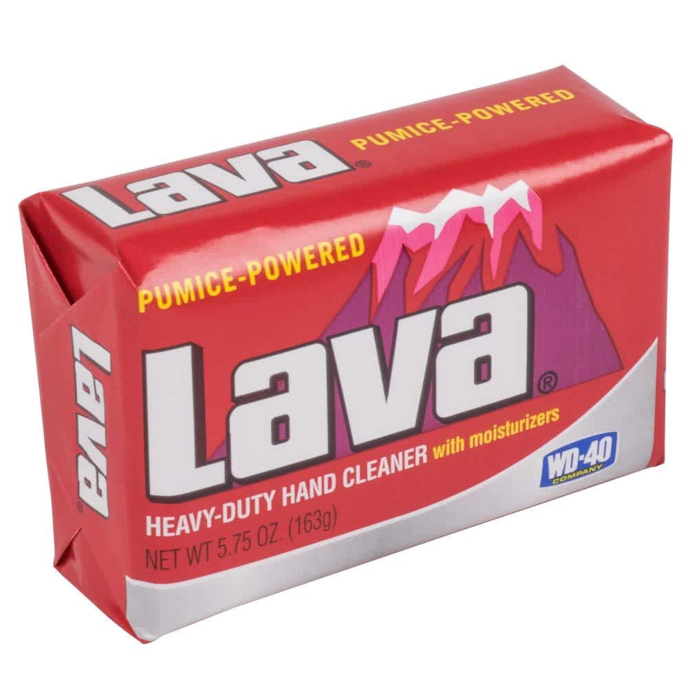 Lava pumice bar close-up texture showing pumice particles for effective scrubbing