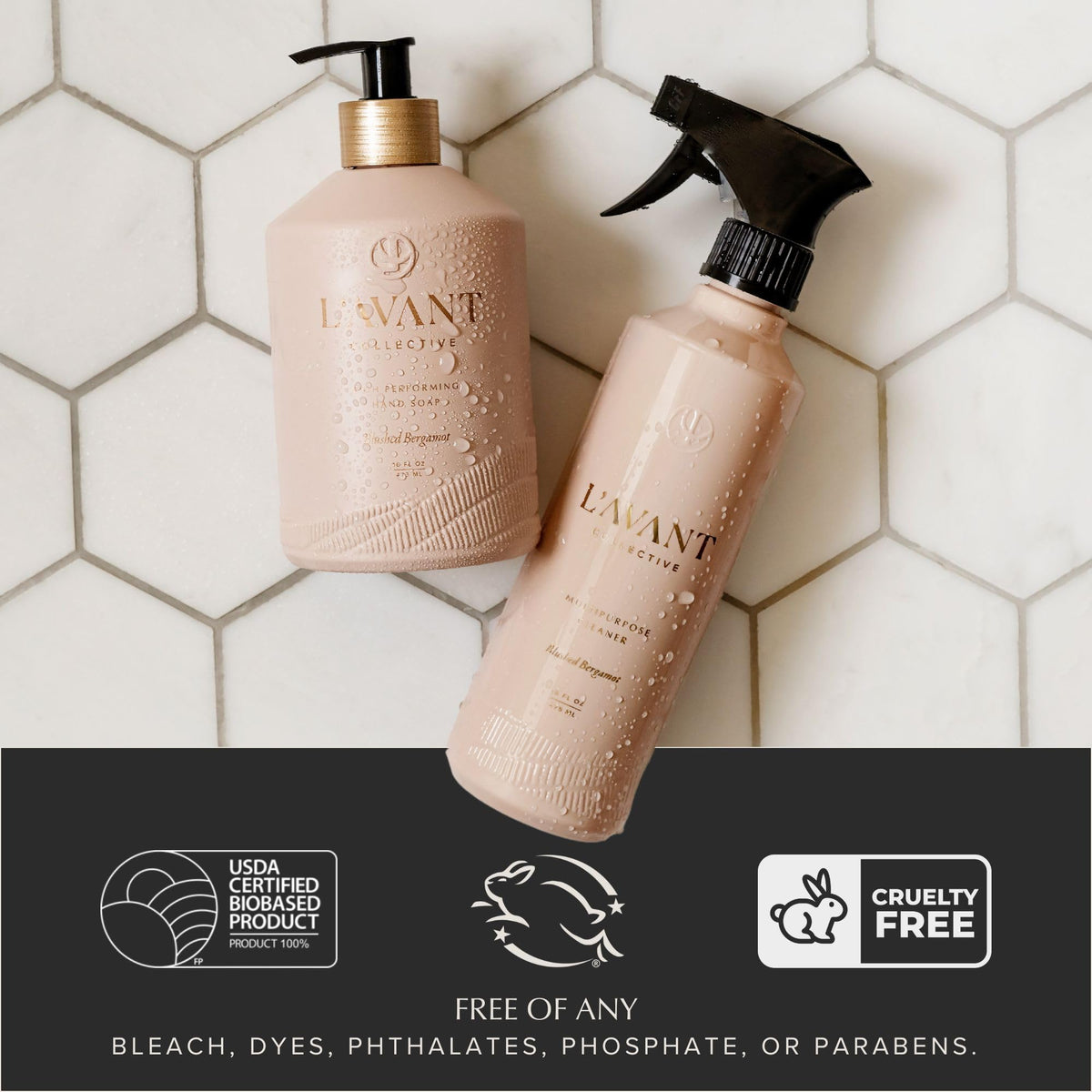 L'AVANT Collective creamy lather texture close-up showing moisturizing foam benefits