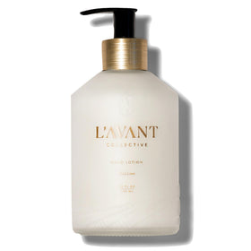 L'AVANT Collective front bottle on countertop showing elegant packaging and ease
