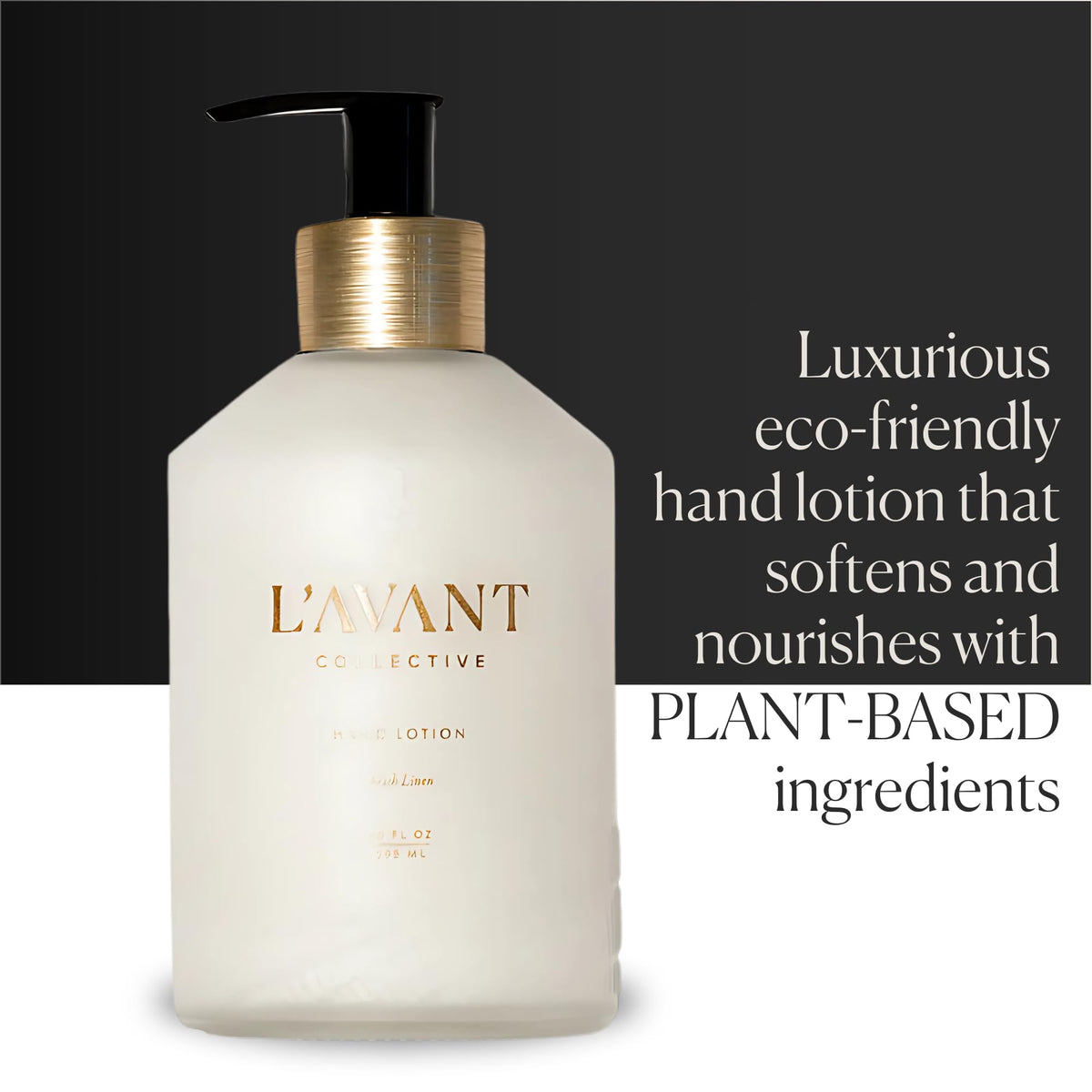 L'AVANT Collective glass pump detail highlighting durable dispenser and refillability