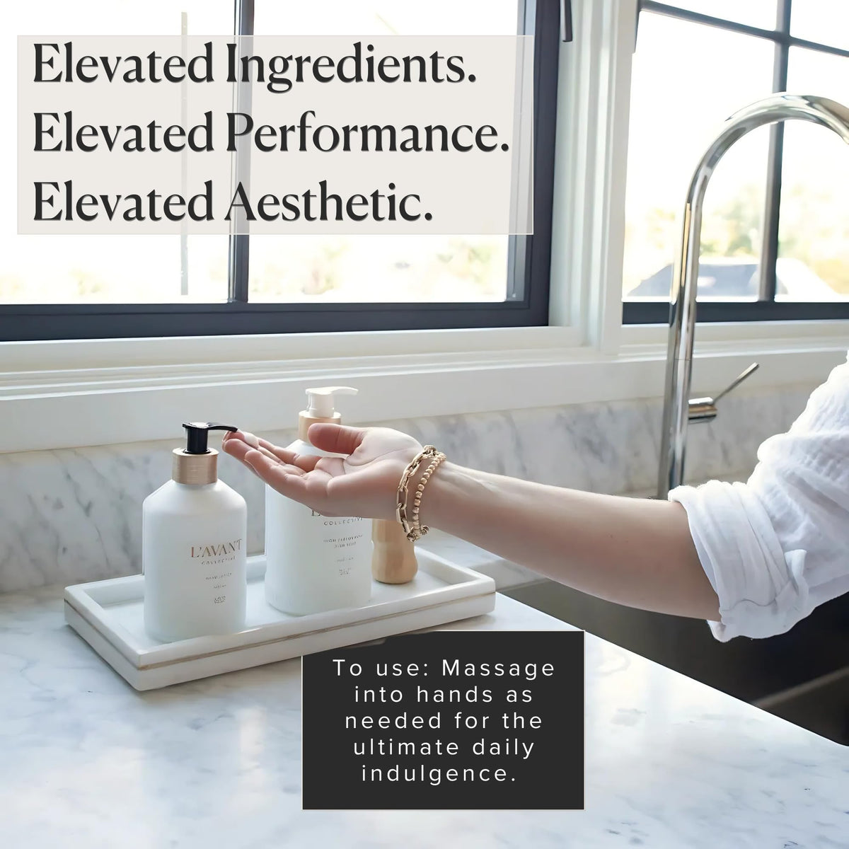L'AVANT Collective label ingredients closeup showing plant-based formulation clarity