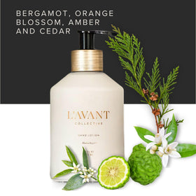 L'AVANT Collective refill pouch beside bottle, reduces plastic waste and easy refilling