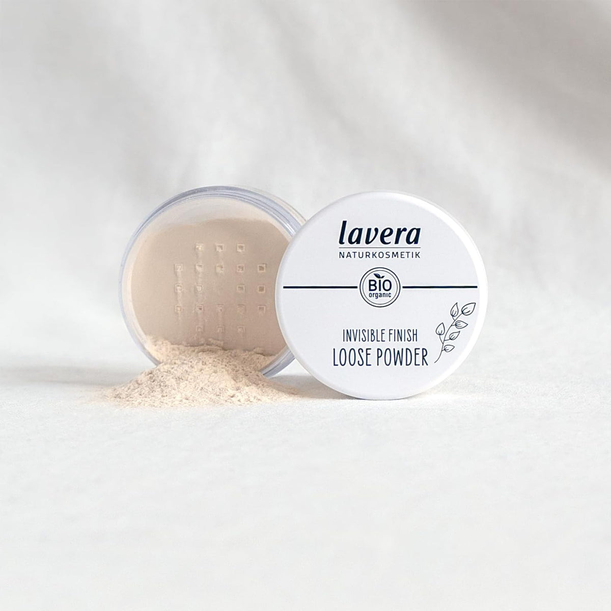 lavera label close-up showing made in Germany and certification trust