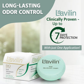Lavilin being applied to foot showing easy single-application use