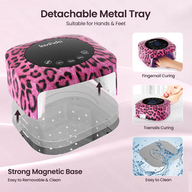 lavinda cheetah detachable metal base for easy cleaning and even light