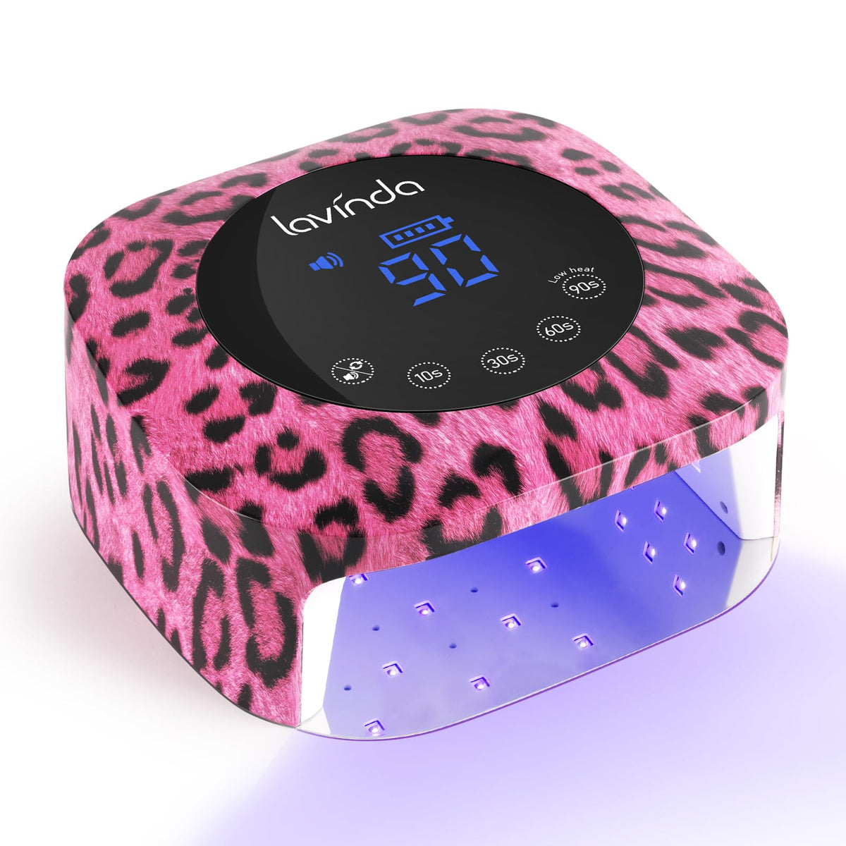 lavinda cheetah front view pink showing compact design and quick curing