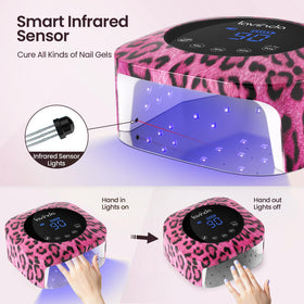 lavinda cheetah in use with hand inside for cordless convenient curing