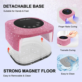 Lavinda detachable magnetic base removed for easy cleaning and pedicure flexibility
