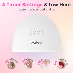 Lavinda internal LED array close-up highlighting dual 365nm and 405nm beads