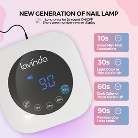 Lavinda large LCD touch display showing timer for precise control and convenience