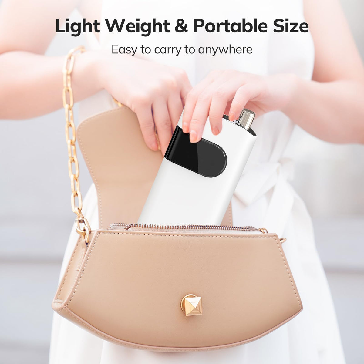 Lavinda nail drill packed in a travel bag showing salon results on the go