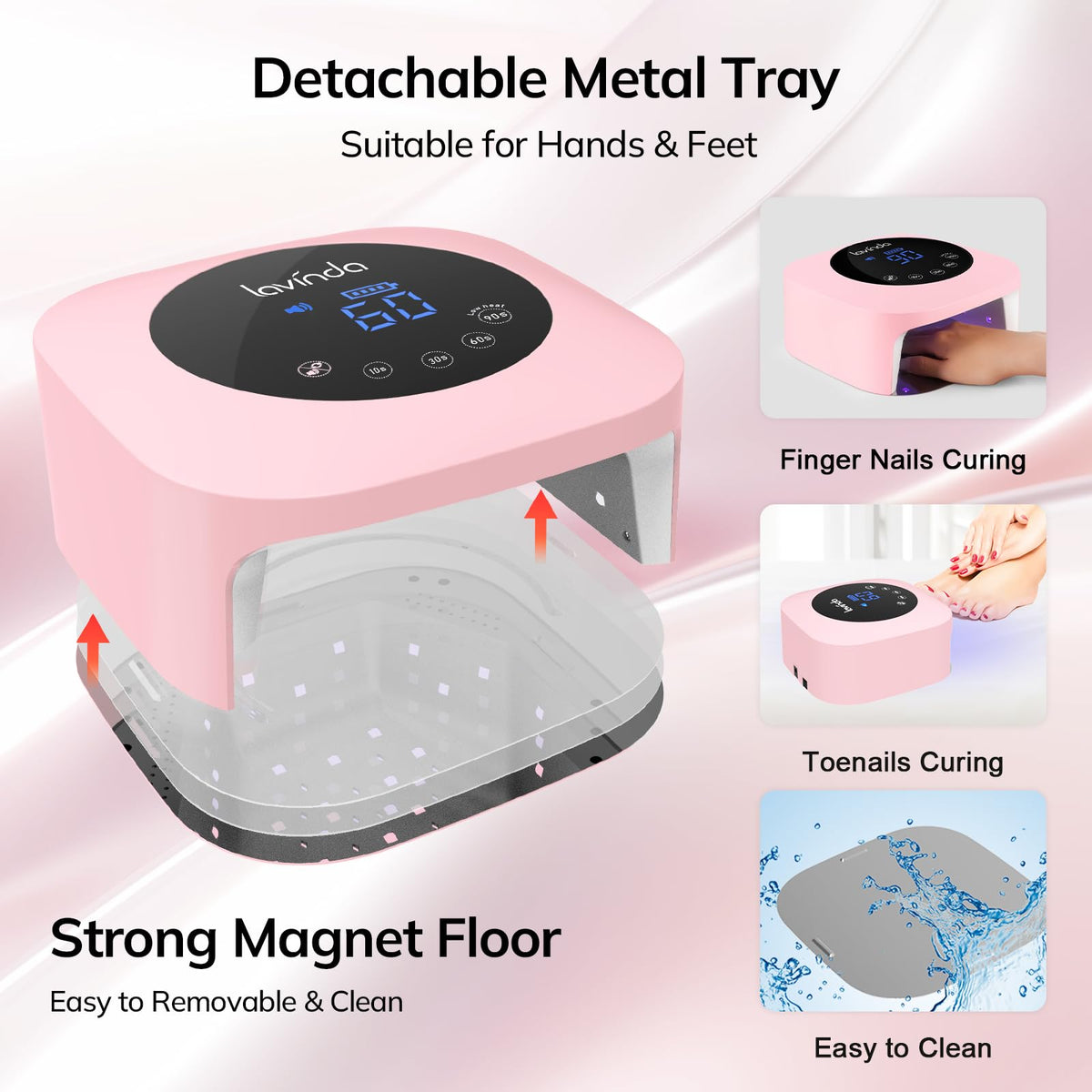 Lavinda scale with coin for size showing portable cordless design and travel-ready benefit
