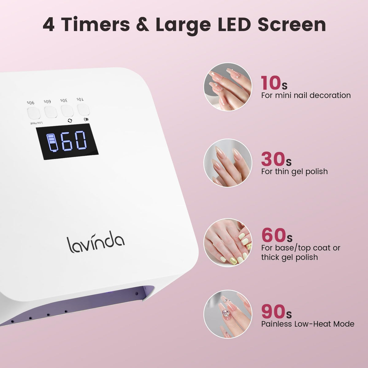 Lavinda next to a hand for scale demonstrating roomy cavity fits both hands comfortably