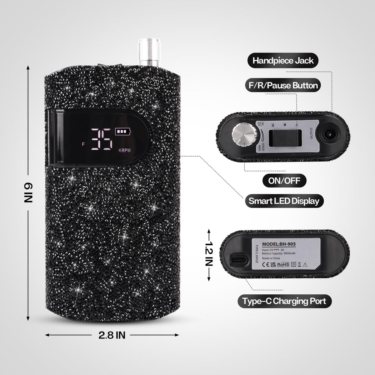 Lavinda size comparison in hand showing portable scale for travel convenience