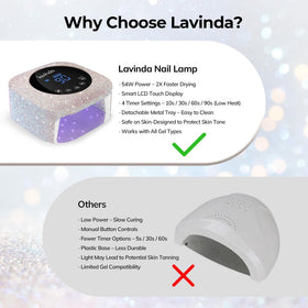 Lavinda size comparison with hands to show compact scale and ergonomic fit