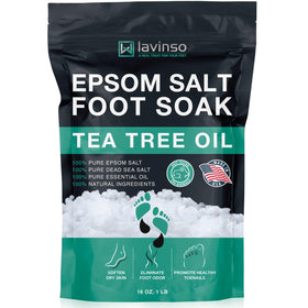 lavinso front pouch showing product and benefit of easy weekly foot care