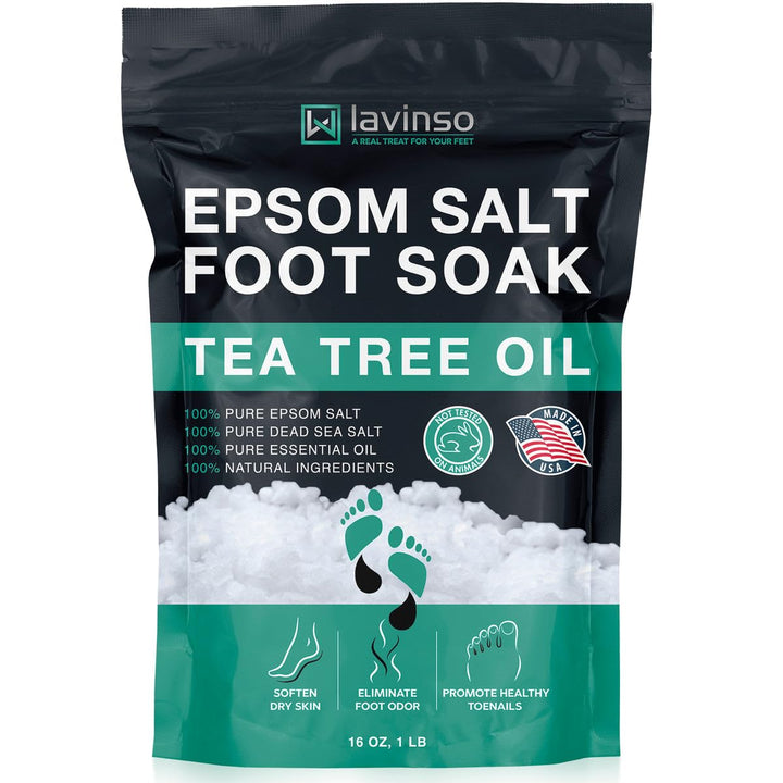 lavinso front pouch showing product and benefit of easy weekly foot care