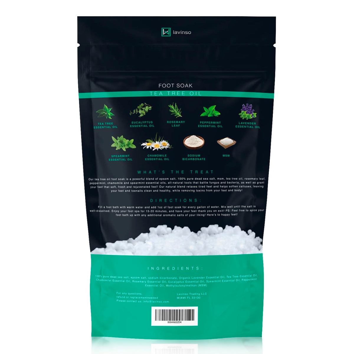 lavinso product staged on bathroom shelf conveying spa-like foot care benefit