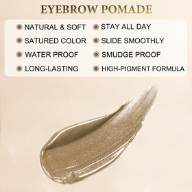 LAVONE dual-ended brush with spoolie and angled end for seamless blending and shaping