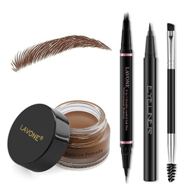 LAVONE front of kit showing all included brow and liner tools, perfect for quick styling