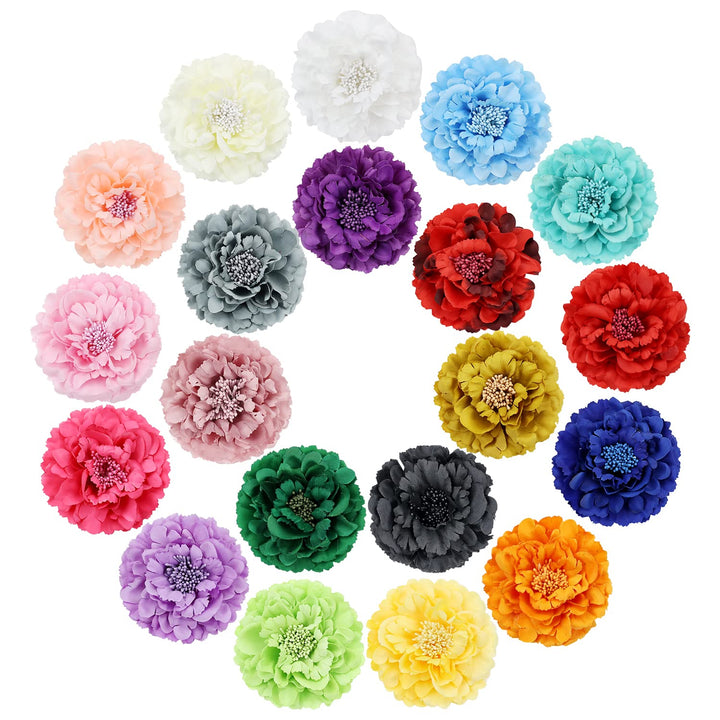 Lawie front view of 20-pack peony clips showing colorful variety and ready-to-use decor