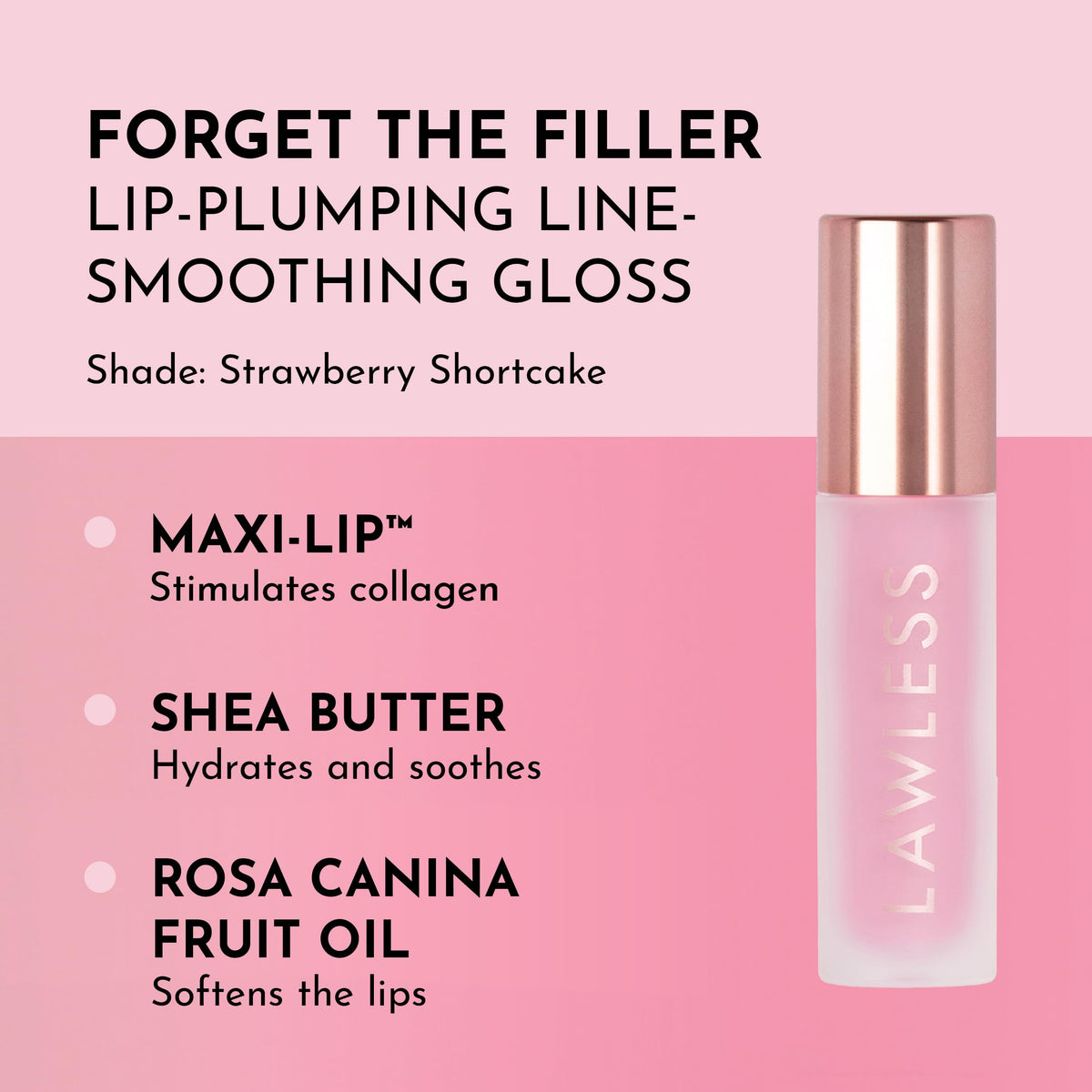 Lawless applicator tip with glossy texture visible, demonstrating smooth glide