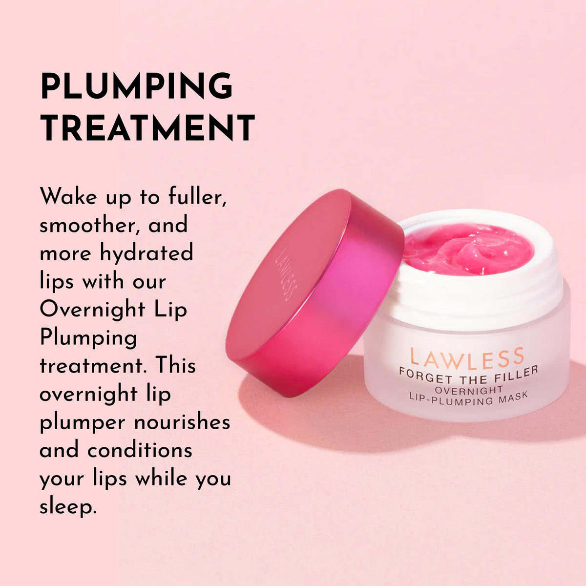 LAWLESS before and after comparison emphasizing fuller, hydrated lips