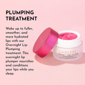 LAWLESS before and after comparison emphasizing fuller, hydrated lips
