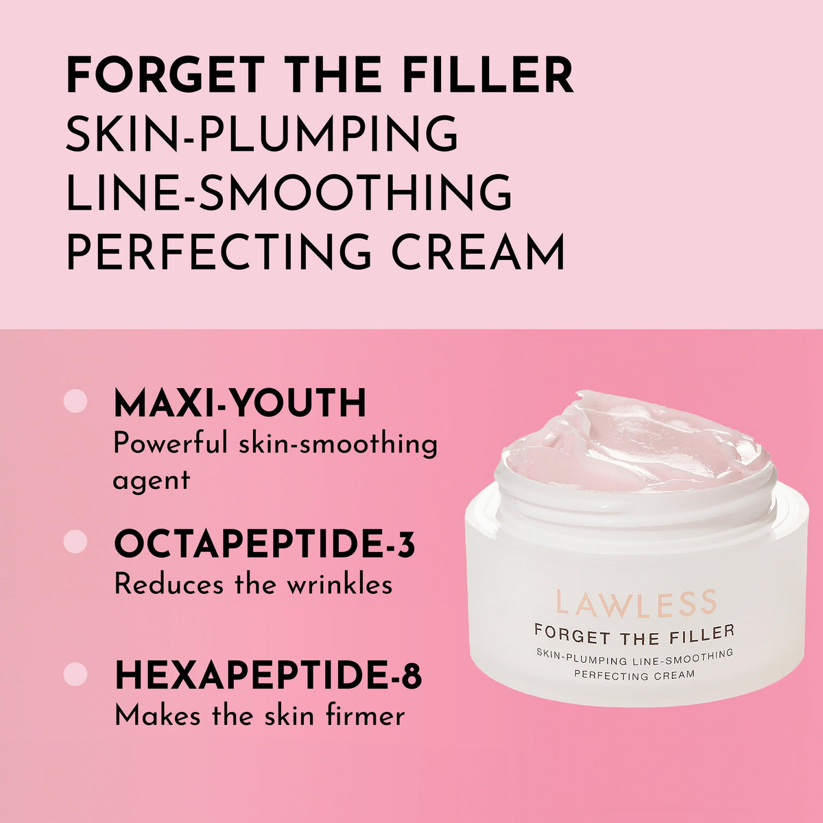 LAWLESS cream texture close-up highlighting velvet finish and hydration