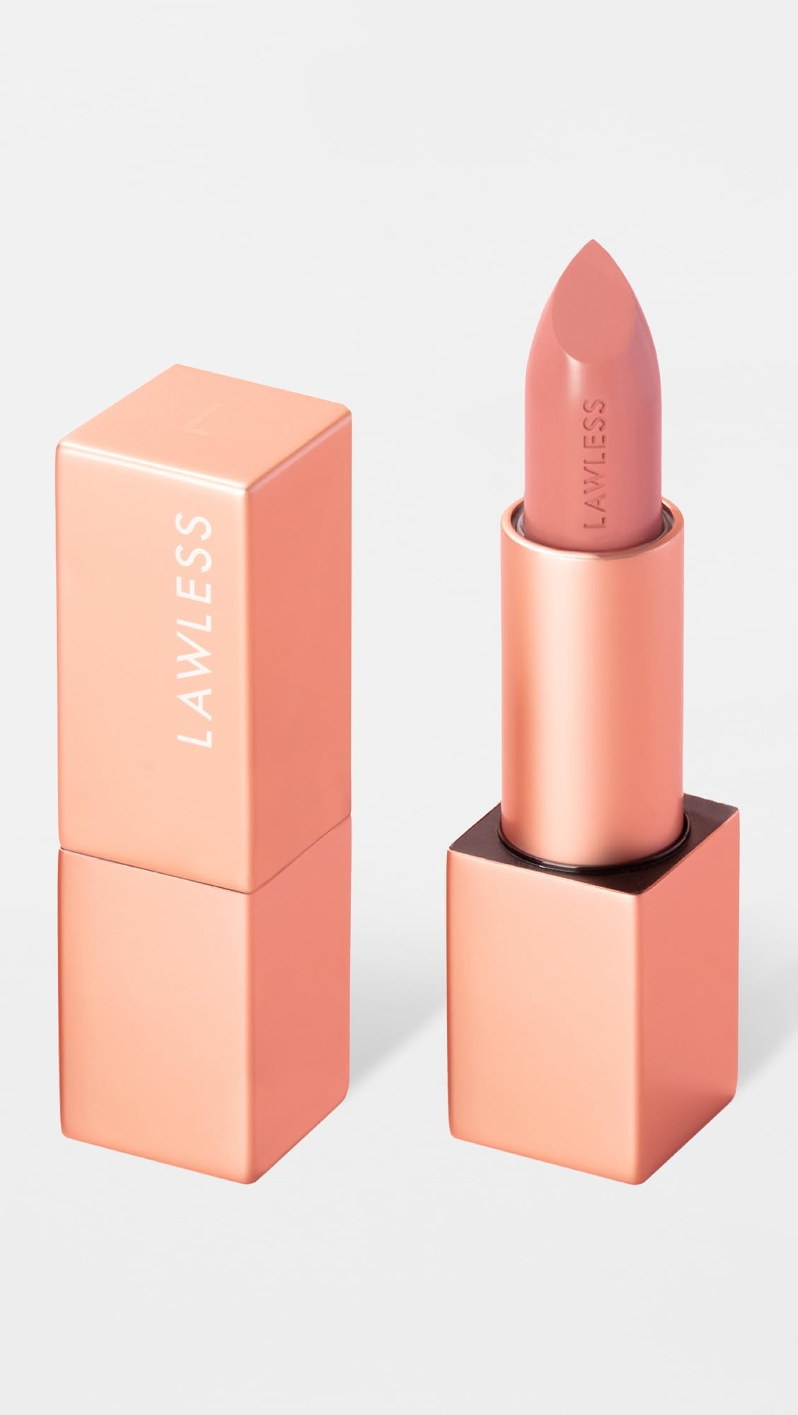 Lawless lipstick bullet angled detail highlighting creamy satin finish