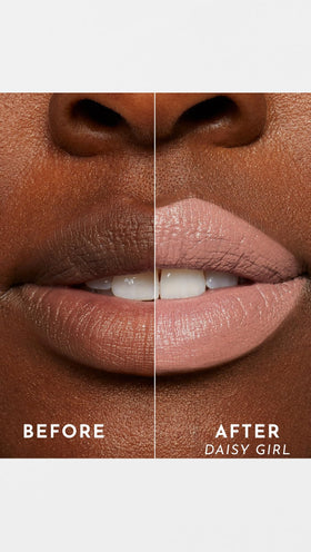 Lawless lipstick paired with Forget the Filler mask showing prep routine benefit