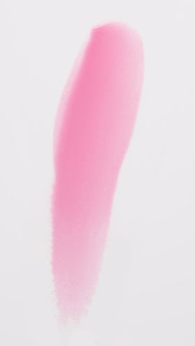 Lawless texture swipe of Daisy Pink highlighting glossy, hydrating finish