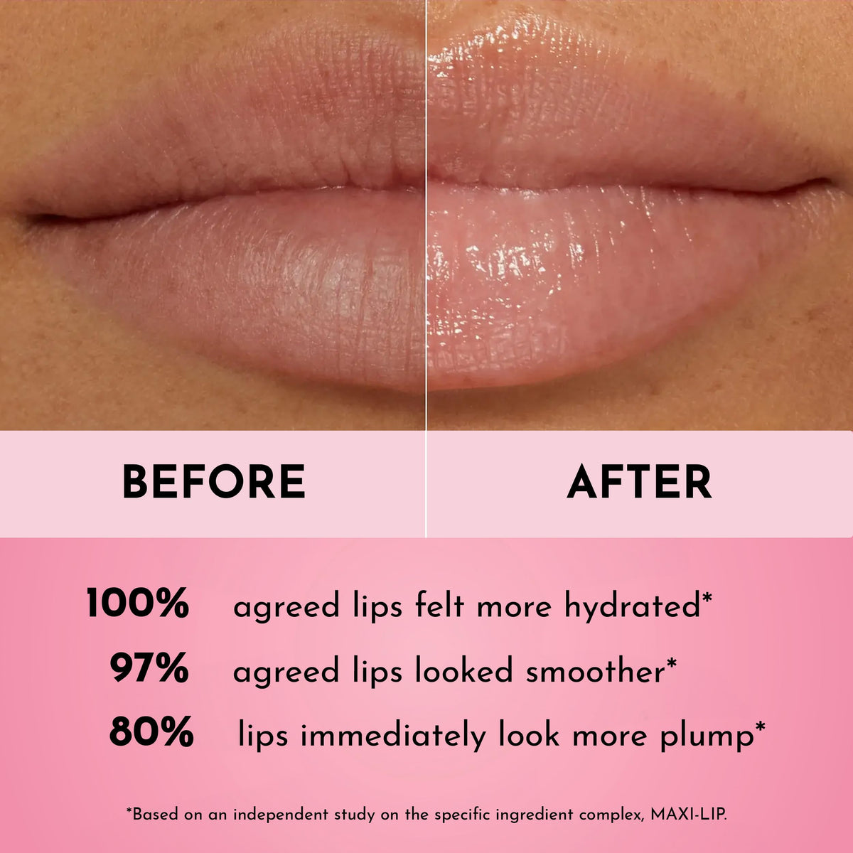 LAWLESS application close-up on lips demonstrating Pink Marshmallow tint and visible line-smoothing