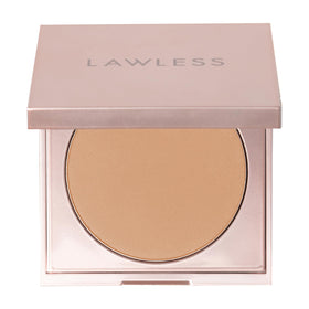 LAWLESS compact front view showing sleek package and travel-ready size benefits