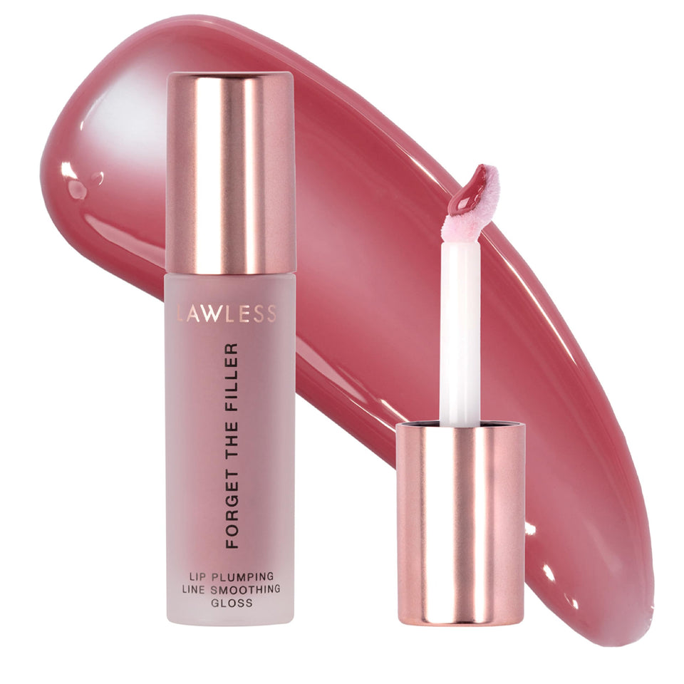 LAWLESS front packaging showing velvet pink gloss and brand benefit