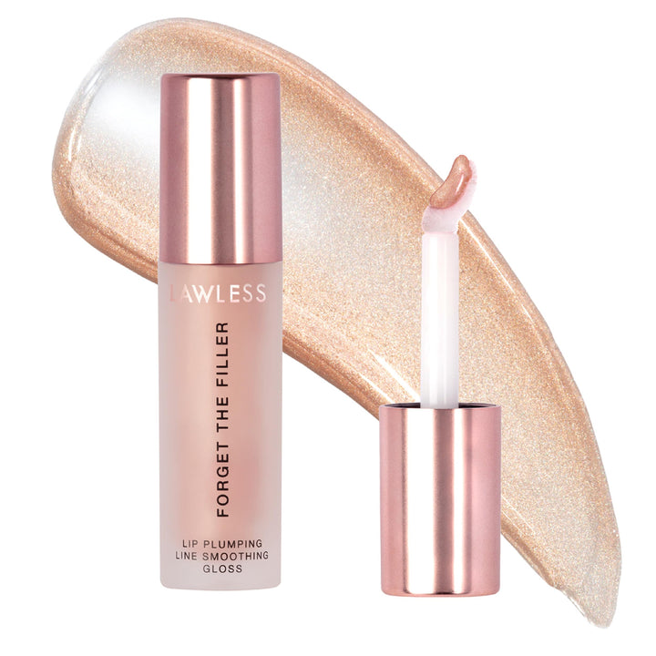 Lawless gloss front packaging showing sleek tube and Glazed shade benefit: high-shine wear