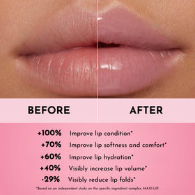 LAWLESS gloss on model lips showing high-shine plumping effect