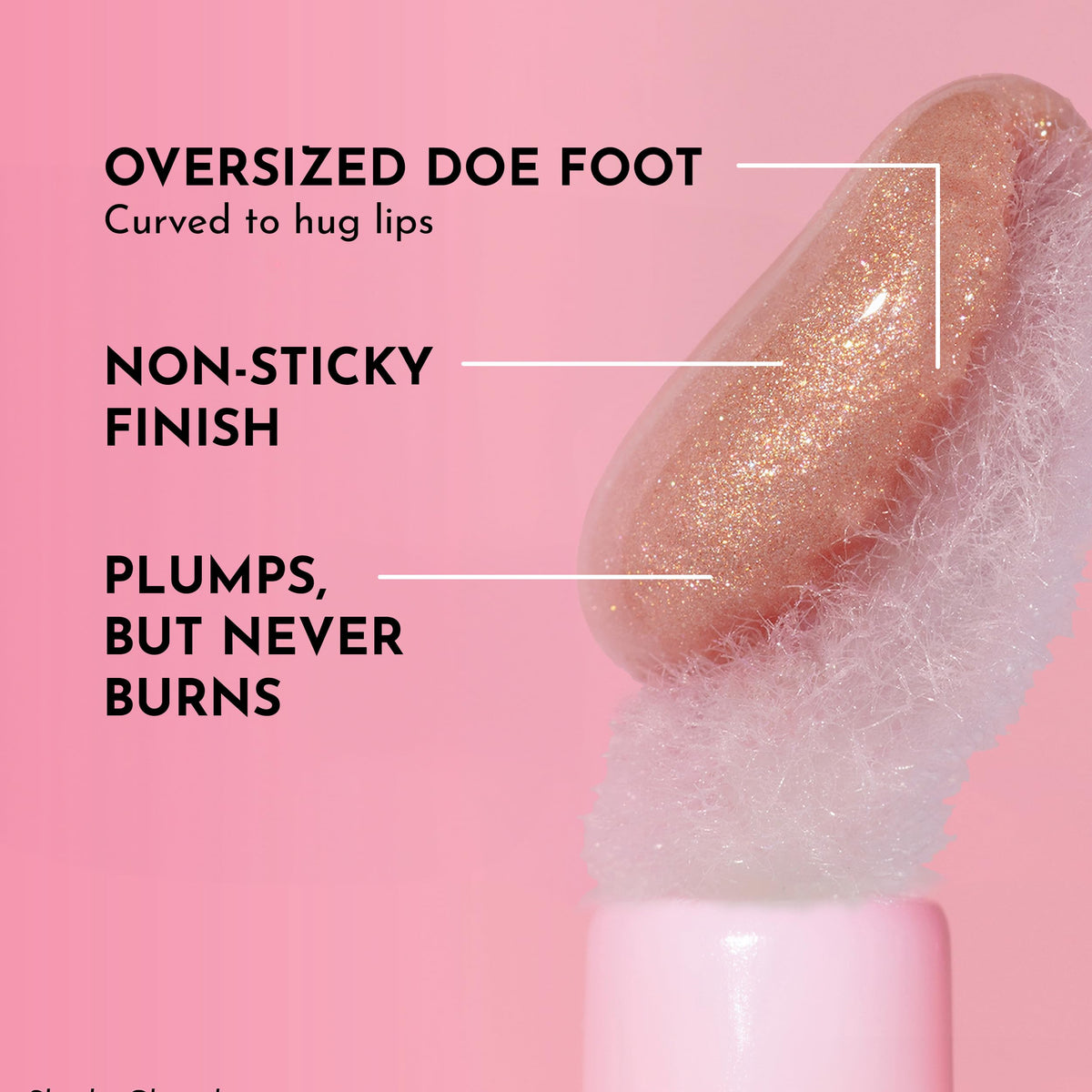 Lawless gloss texture swatched on skin highlighting glossy finish and hydrating effect