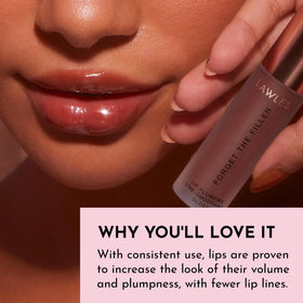 LAWLESS ingredient panel showcasing peptide and hyaluronic components benefit