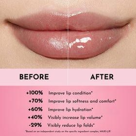 LAWLESS lip swatch rosy outlook that visibly enhances fullness benefit