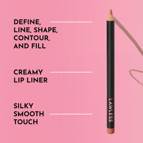 LAWLESS Nude Honey texture swatch demonstrating silky glide and natural color