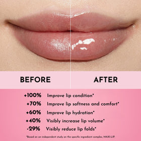 Lawless Queen lip swatch on model displaying rosy outlook color and fuller appearance