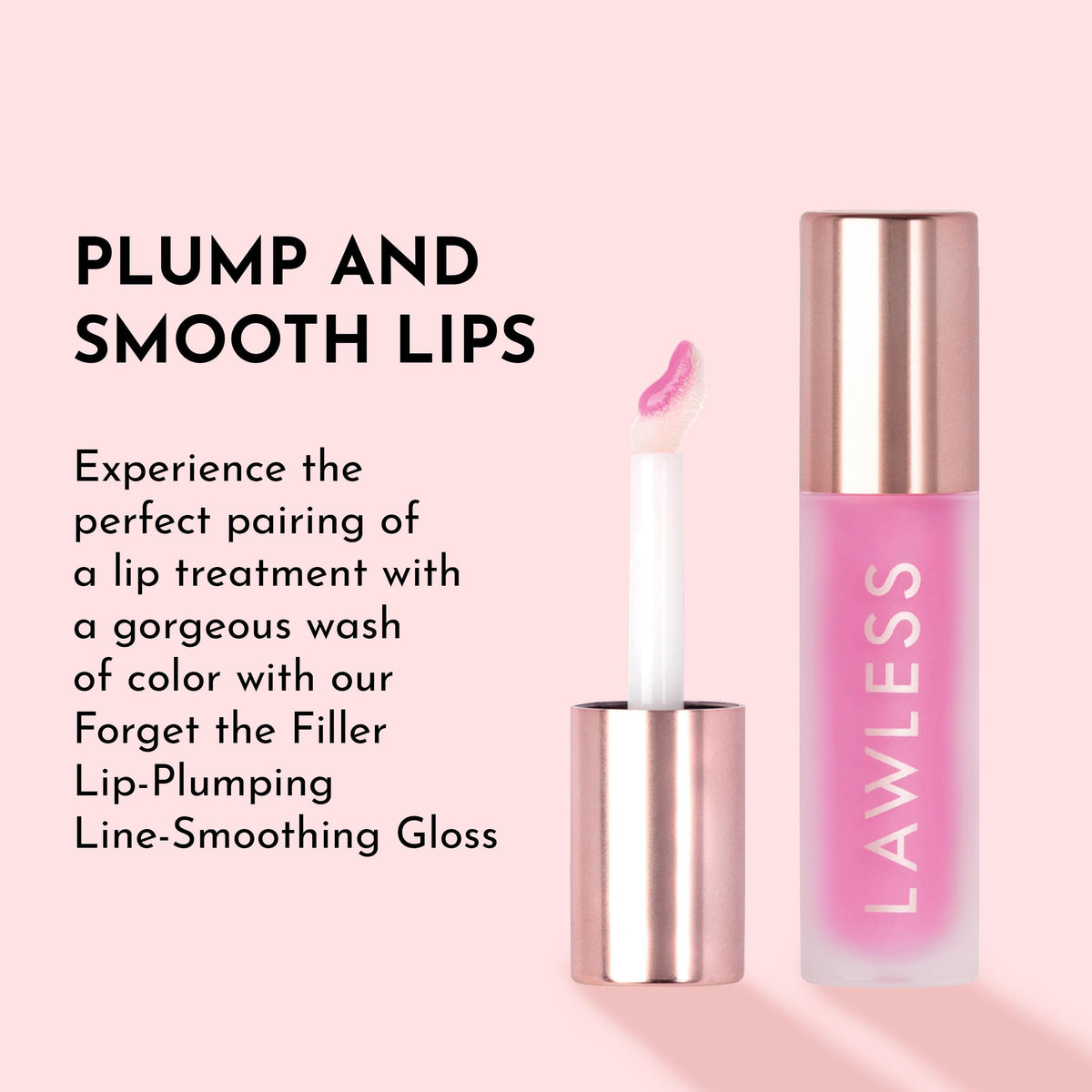Lawless gloss in a clutch next to a mirror illustrating on-the-go touch-ups