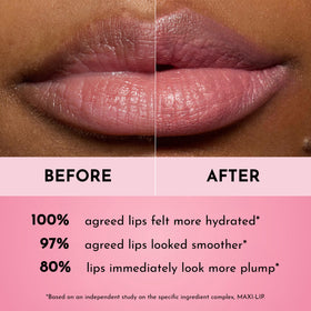 Lawless Sweetie applied on lips demonstrating plumping and tint benefit