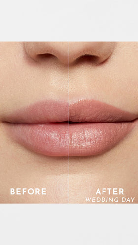 Lawless applying lipstick with brush for neat edges and defined lip shape