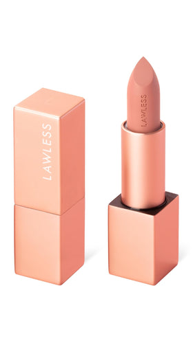 Lawless front packaging showing lipstick tube and shade Wedding Day, portable benefit